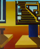 KYM LEAHY ~ Platforms - acrylic on canvas - 30 x 26 cm - €390