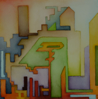 KYM LEAHY ~ Street Scenes - watercolour - 18 x 18 cm - €200