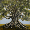 BIRGITTA SAFLUND ~ Ficus Macrophylla - oil on board - 38 x 38 cm - €550