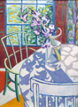 ALYN FENN ~ Hyacinth & green chair - oil on canvas - 62 x 46 cm - €360 - SOLD