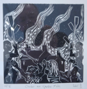 BRIAN LALOR - Oiche an Goithe Mor - Linocut - 36 x 36 cm - €150